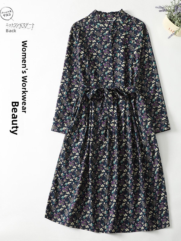 Gaun A-Line Motif Bunga Elegan - Midi Skirt Floral ulasan dan harga