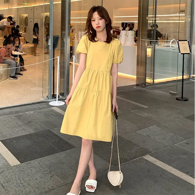 Gaun Prom Tunik Kasual Korea E - Linen Dress Wrap ulasan dan harga