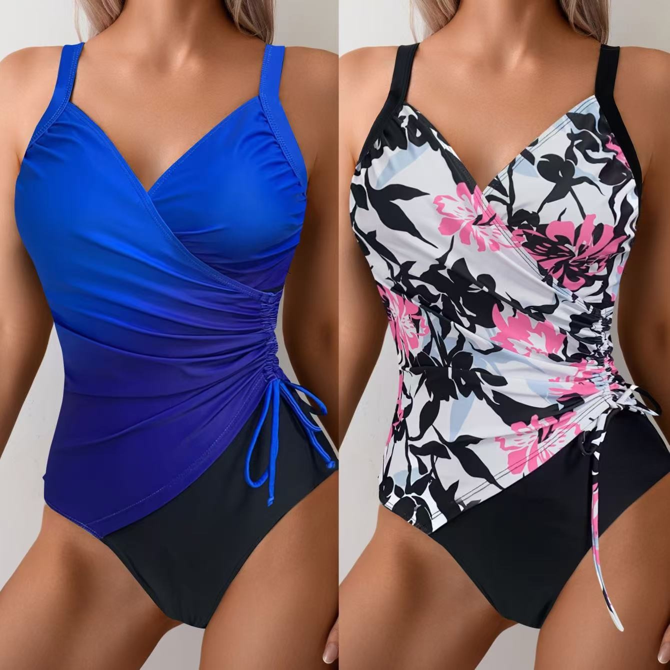 Tankini Wanita Pengontrol Peru - Swimsuit Bikini Ruched ulasan dan harga