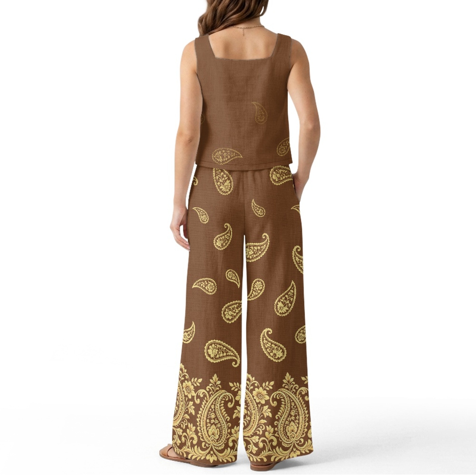 INSTANTARTS Set Rompi Linen Wa - Linen Pant Wide ulasan dan harga