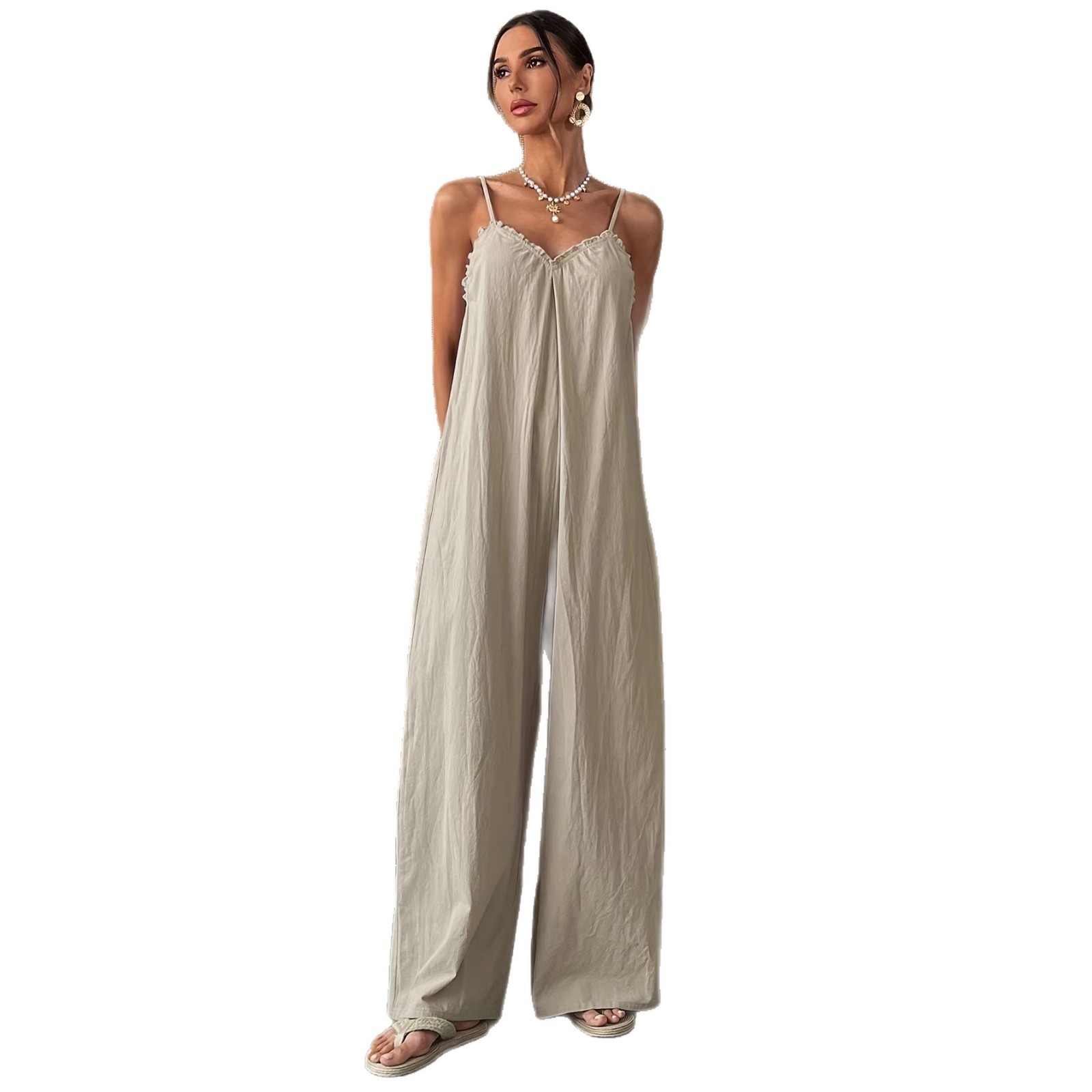 Jumpsuit Wanita Musim Panas Ta - Jumpsuit Linen Relaxed ulasan dan harga