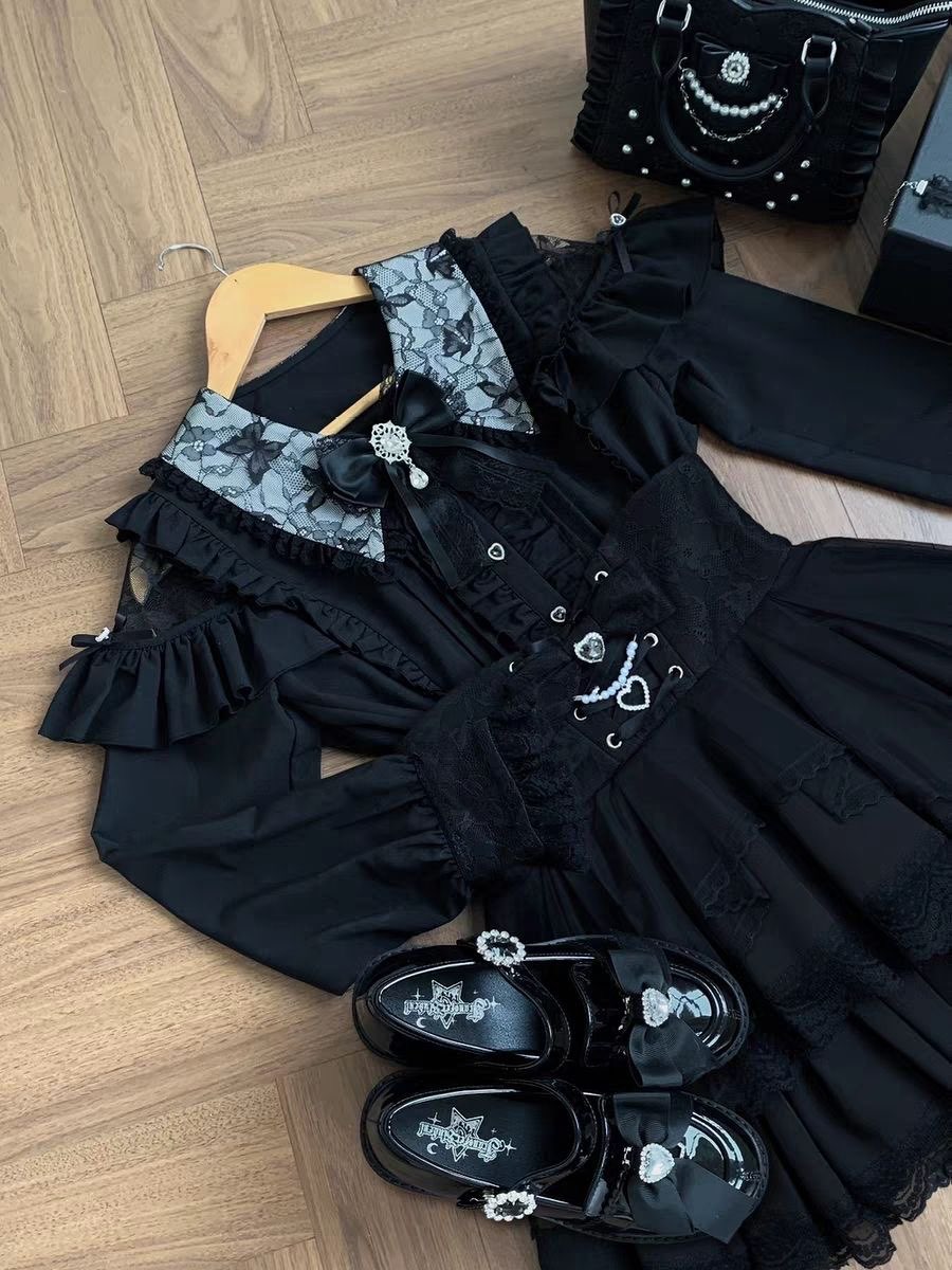Set Rok Harajuku Kawaii Wanita - Blouse Off Shoulder ulasan dan harga