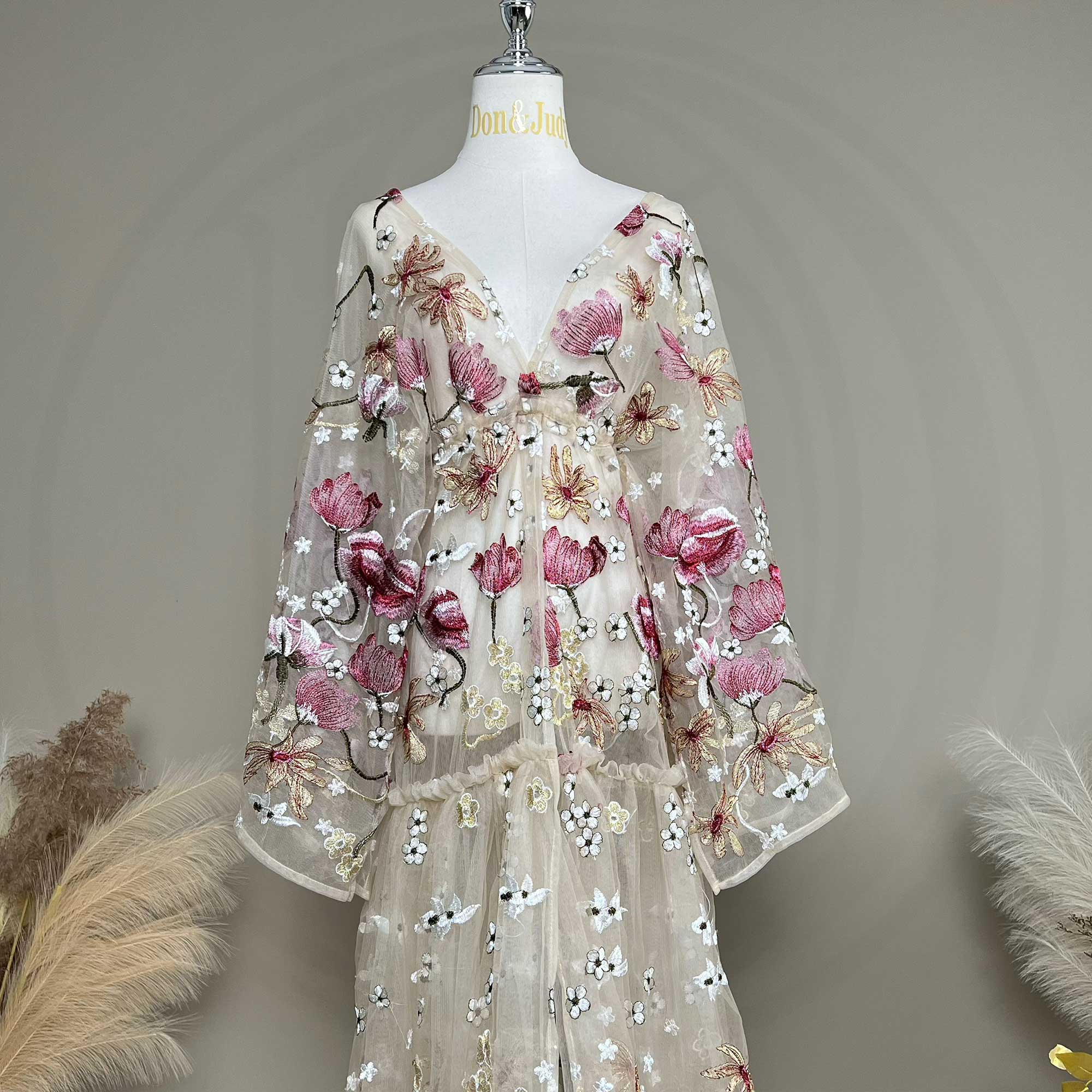 Don&Judy Appliqué Kupu-kupu da - Kimono Sheer Floral ulasan dan harga