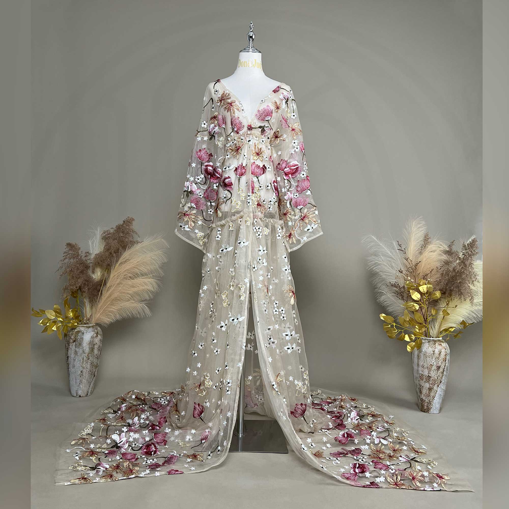 Don&Judy Appliqué Kupu-kupu da - Kimono Sheer Floral ulasan dan harga