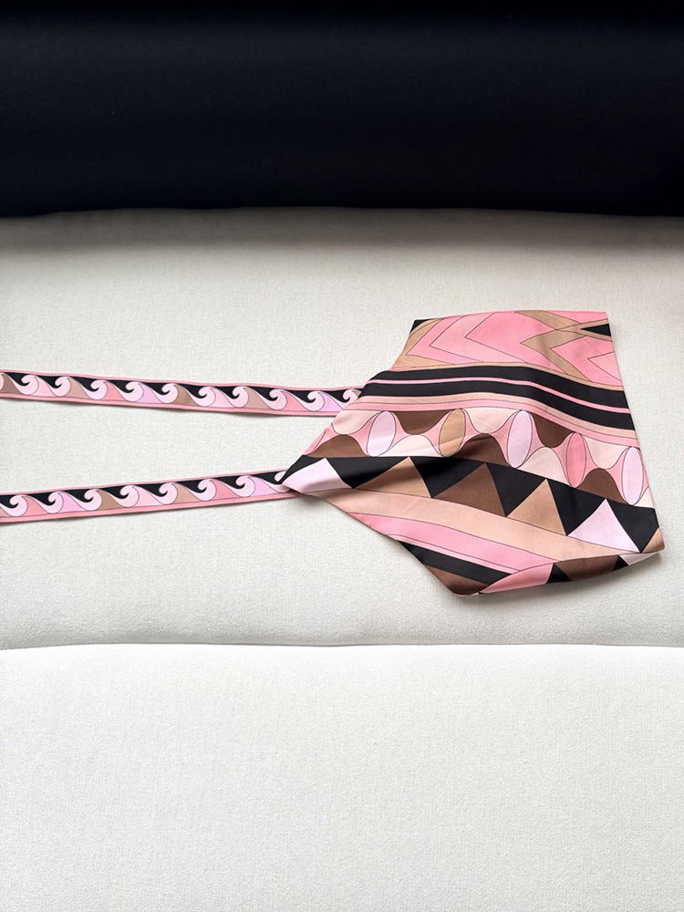 Syal Sutra Motif Geometris unt - Headband Summer Knit ulasan dan harga