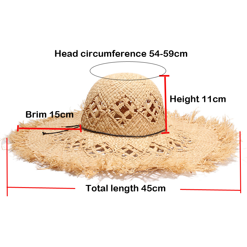 Topi rafia musim panas wanita  - Hat Floppy Wide ulasan dan harga