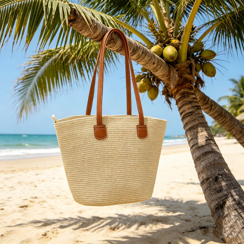 CLAREGQI Tas Jinjing Jerami Wa - Tote Bag Beach ulasan dan harga
