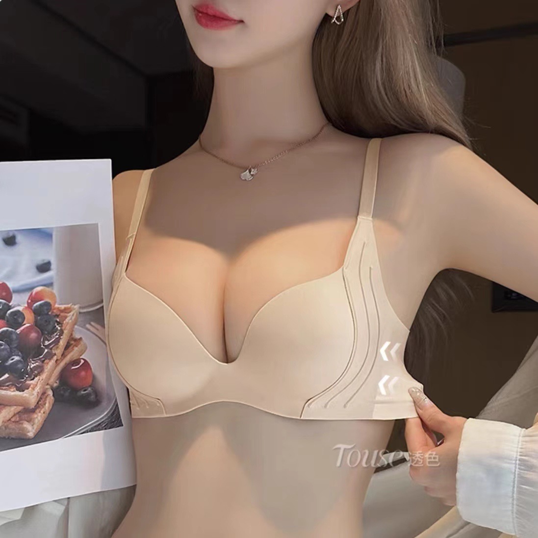 Bra Push Up Nirkabel untuk Dad - Bralette Triangle Set ulasan dan harga