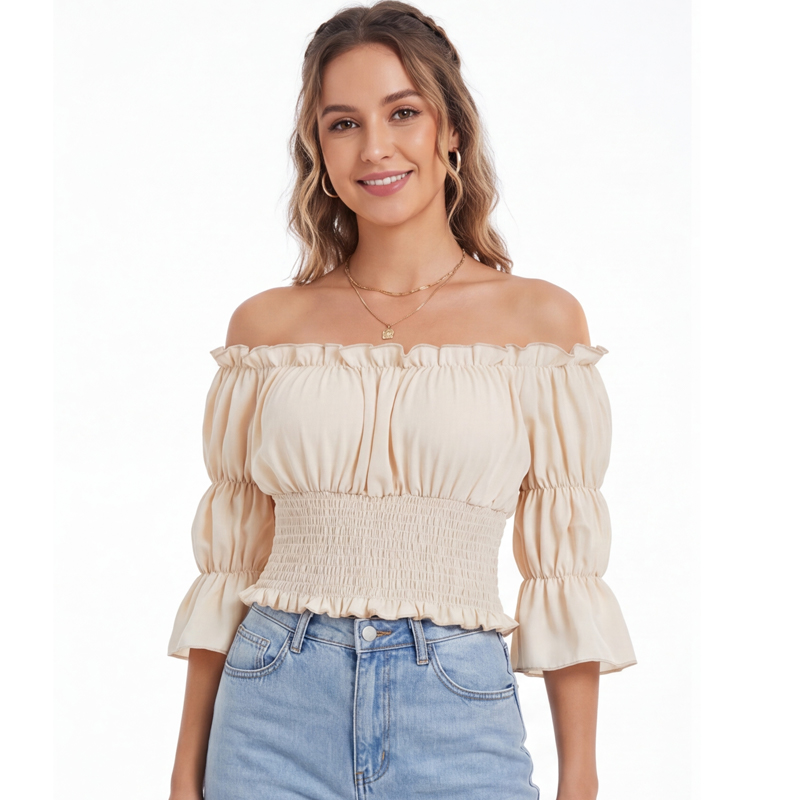 Blus Renaissance Atasan Wanita - Blouse Off Shoulder ulasan dan harga