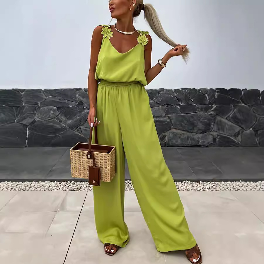 Jumpsuit Kasual Tanpa Lengan d - Jumpsuit Linen Relaxed ulasan dan harga