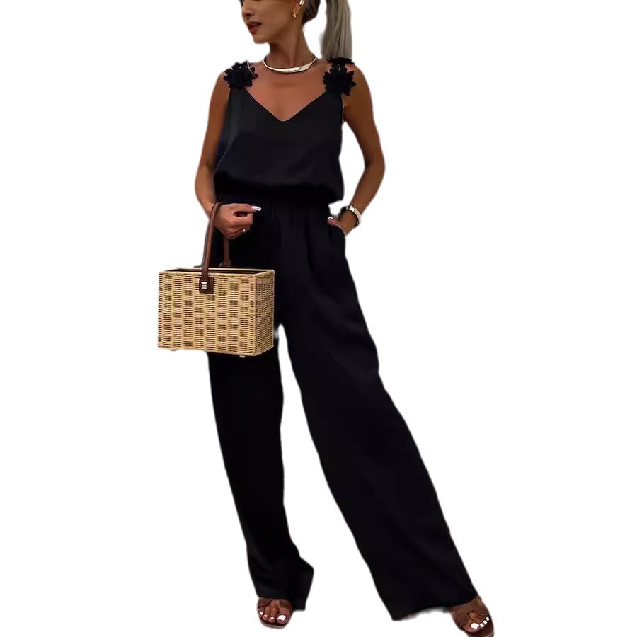 Jumpsuit Kasual Tanpa Lengan d - Jumpsuit Linen Relaxed ulasan dan harga