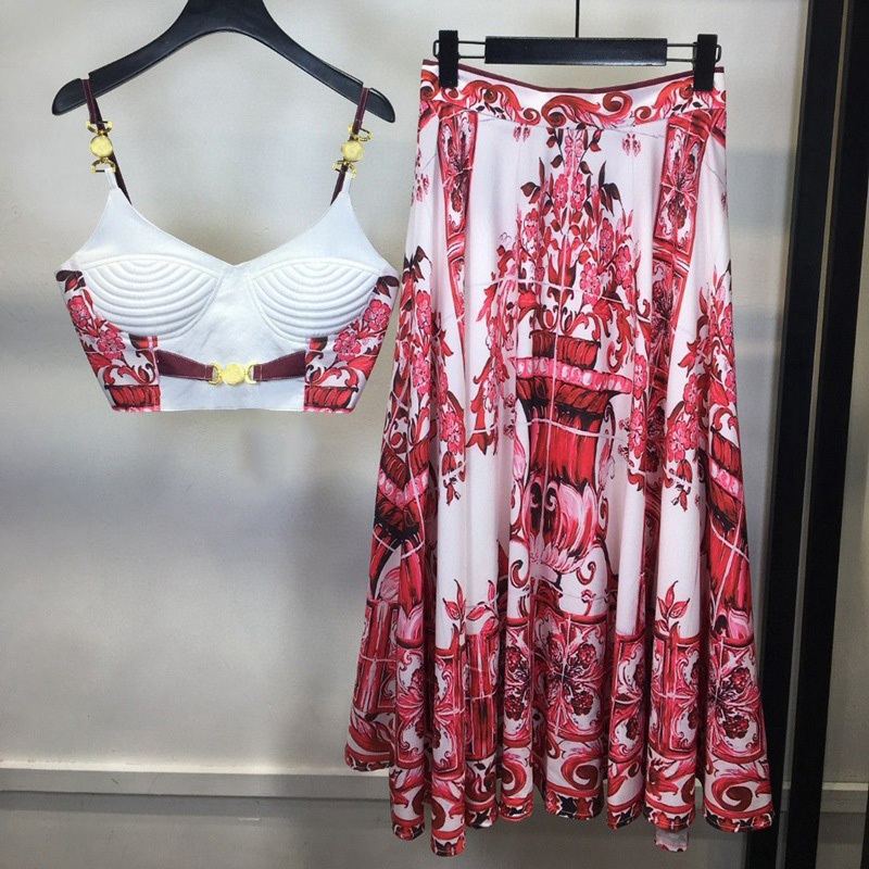 Bohemain setelan 2 potong untu - Romper Floral Print ulasan dan harga
