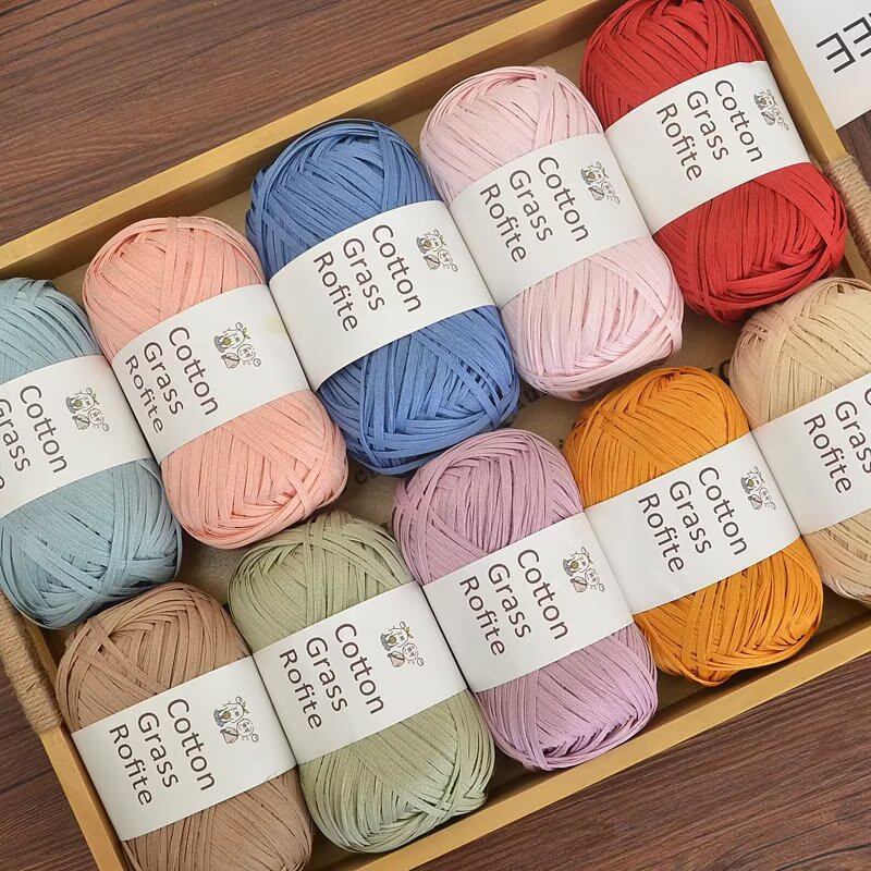 Benang Rajut Pita Datar dari B - Crochet Bag Raffia ulasan dan harga