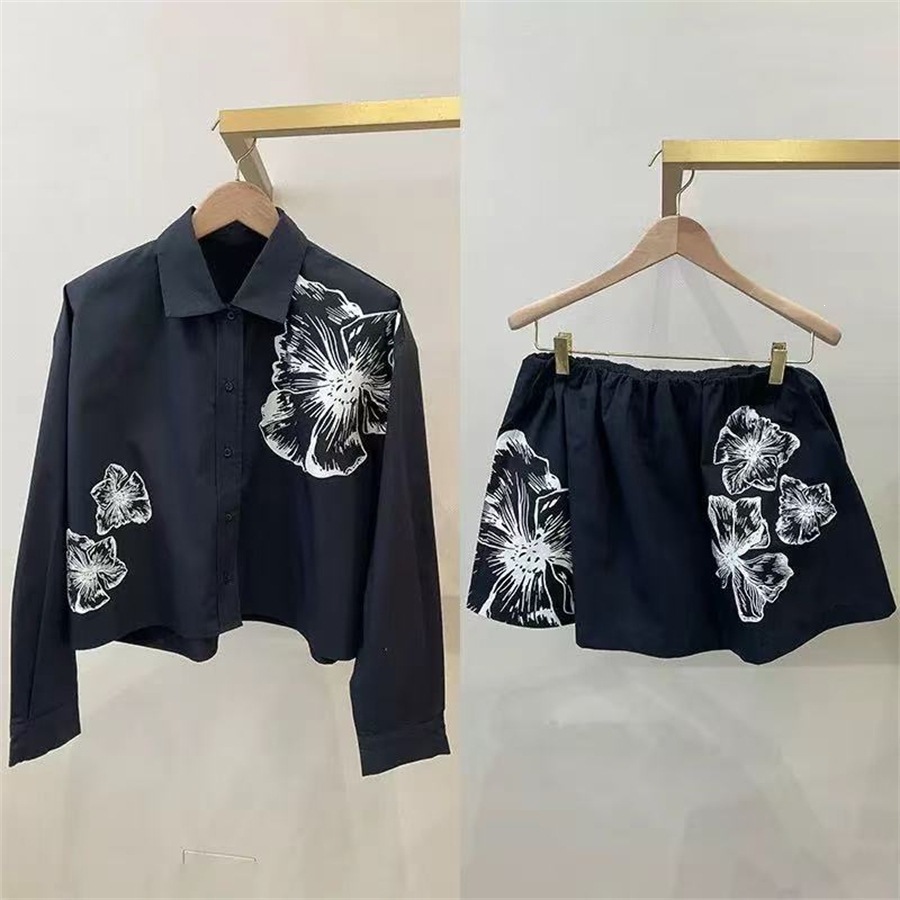 Set Kemeja Motif Bunga Putih R - Romper Floral Print ulasan dan harga