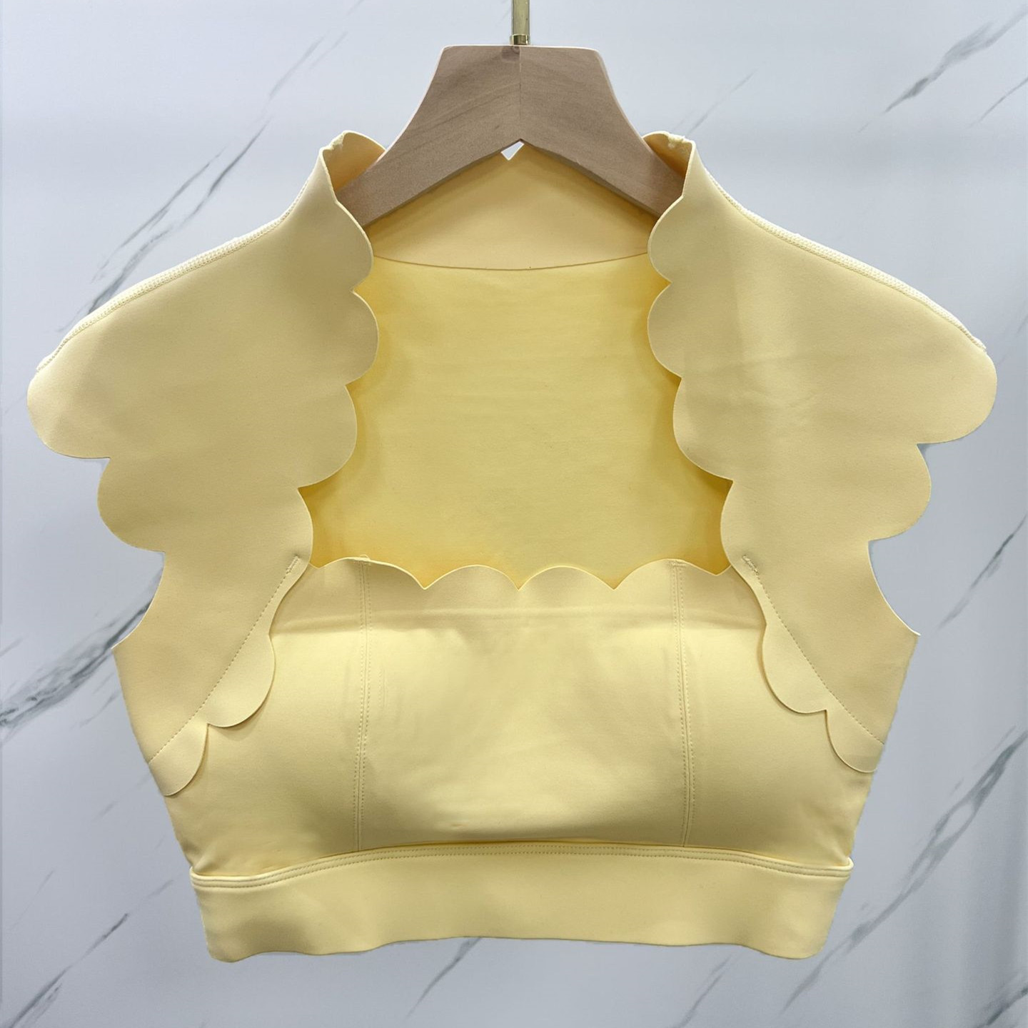 Pad Wavy Rompi Olahraga Wanita - Crop Top Crochet ulasan dan harga
