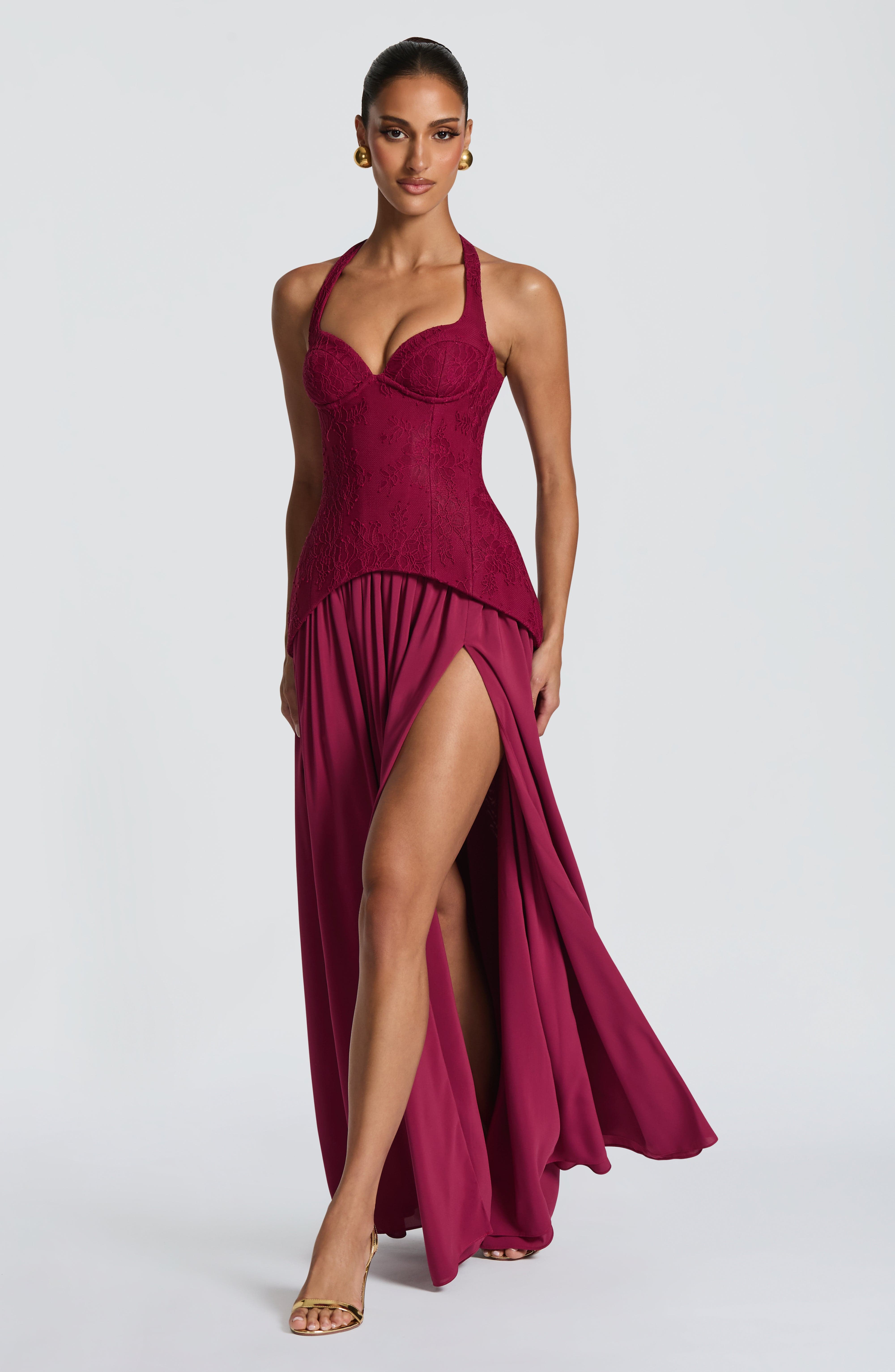 Gaun Maxi Korset Tanpa Punggun - Maxi Dress Halter ulasan dan harga