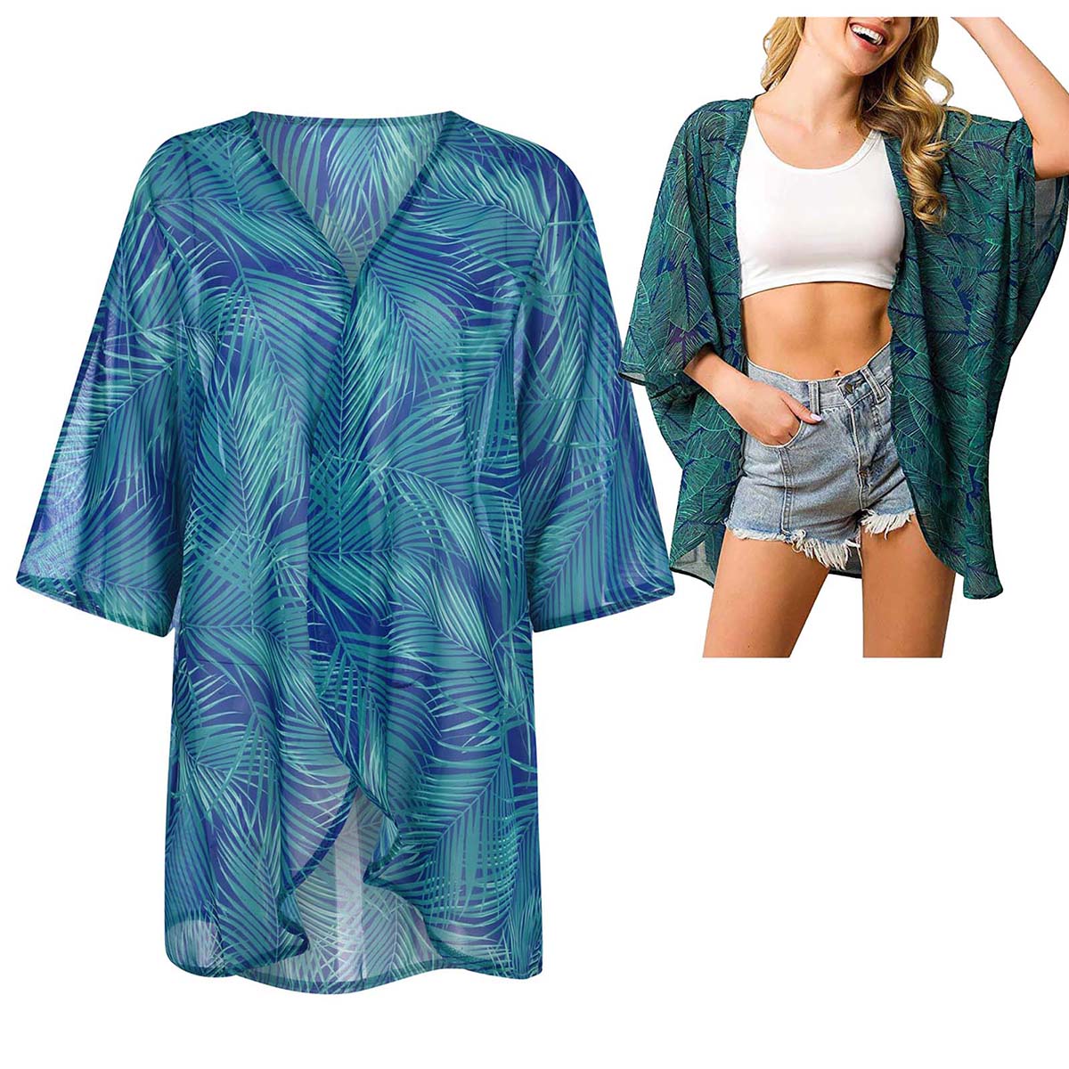 Kardigan Kimono Sifon Tipis Lo - Kimono Sheer Floral ulasan dan harga