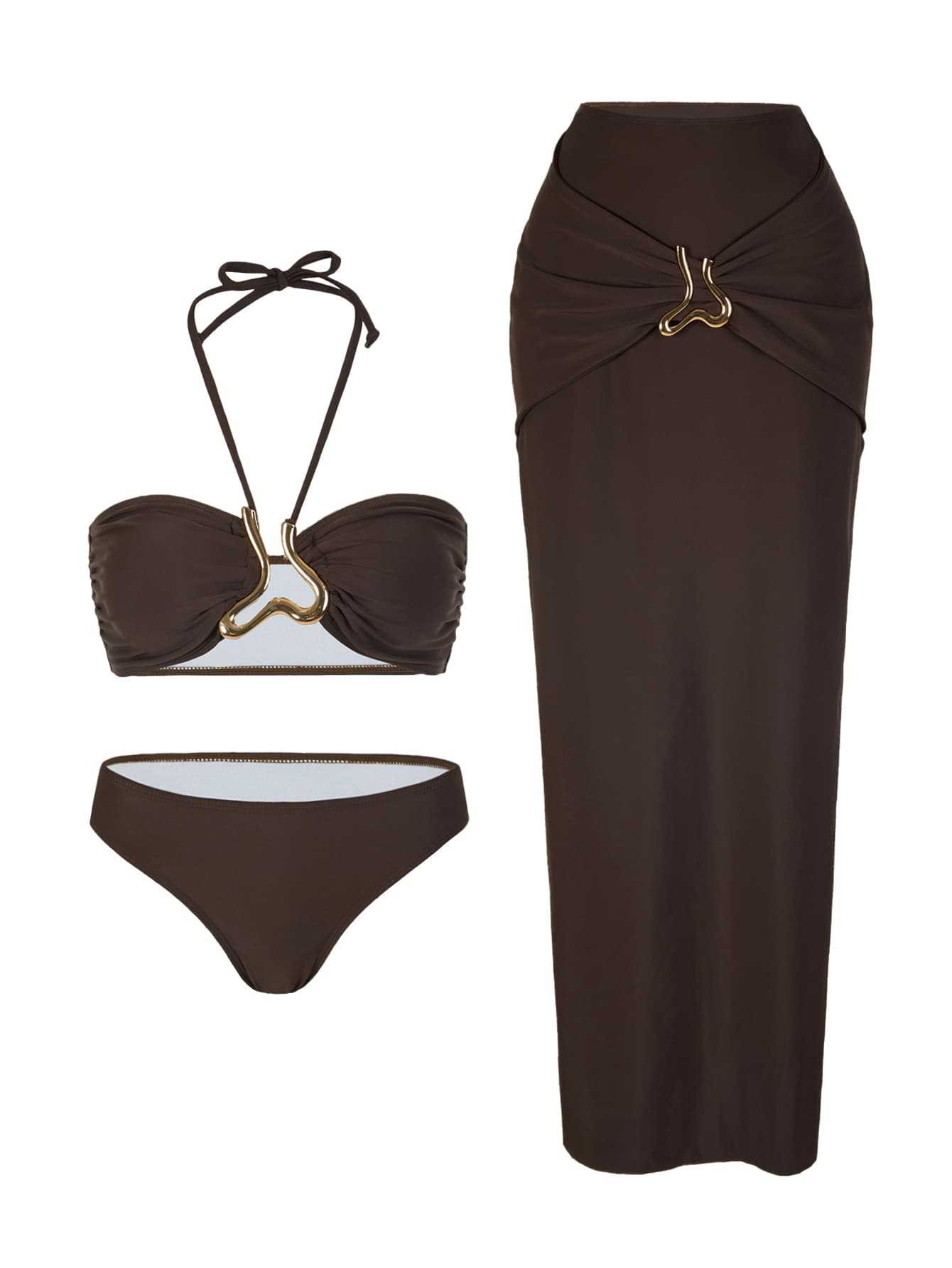 Bikini Tankini Tanpa Lengan Wa - Swimsuit Bikini Ruched ulasan dan harga