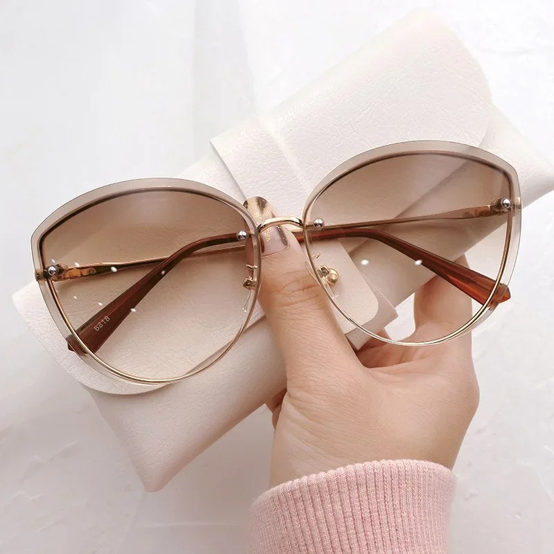 Kacamata Hitam Wanita Oval Tan - Sunglasses Cat Eye ulasan dan harga