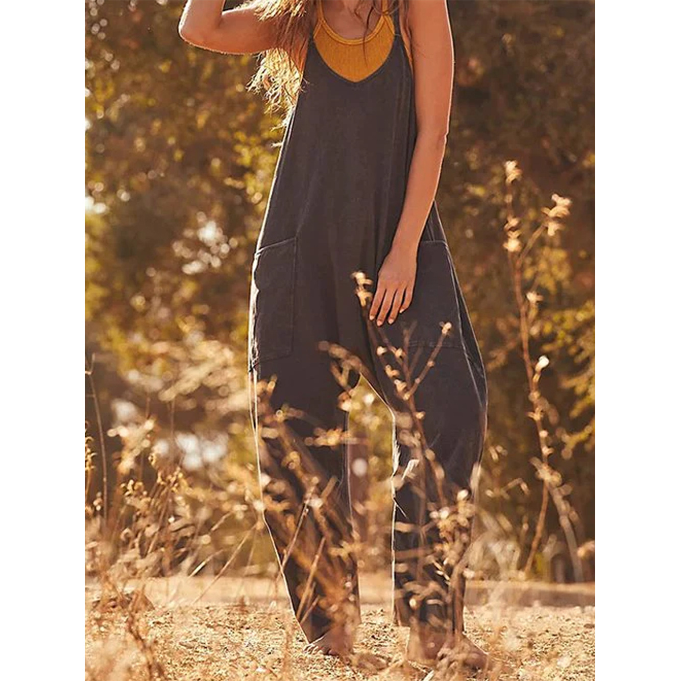 Jumpsuit Musim Panas Longgar K - Jumpsuit Linen Relaxed ulasan dan harga