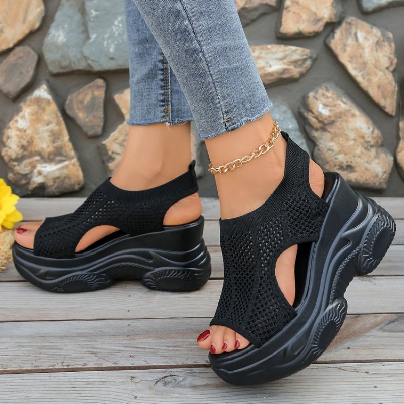 Sandal Platform Wanita Sepatu  - Wedge Espadrille Women ulasan dan harga