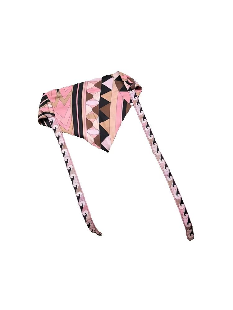 Syal Sutra Motif Geometris unt - Headband Summer Knit ulasan dan harga